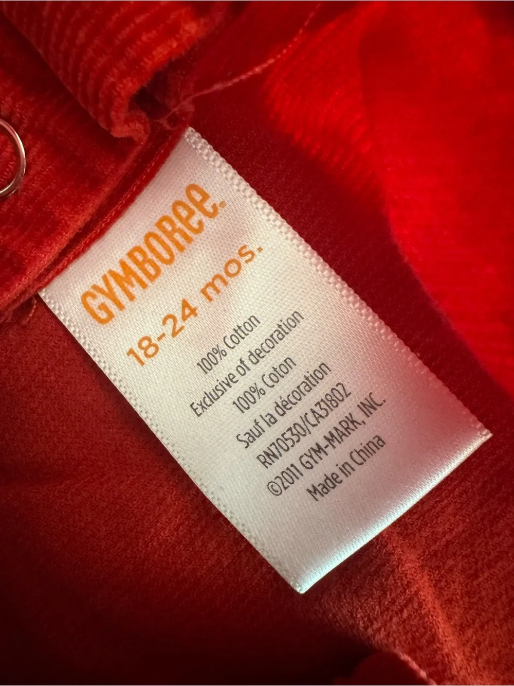 Red Penguin Appliqué‎ Corduroy Overalls for Kids